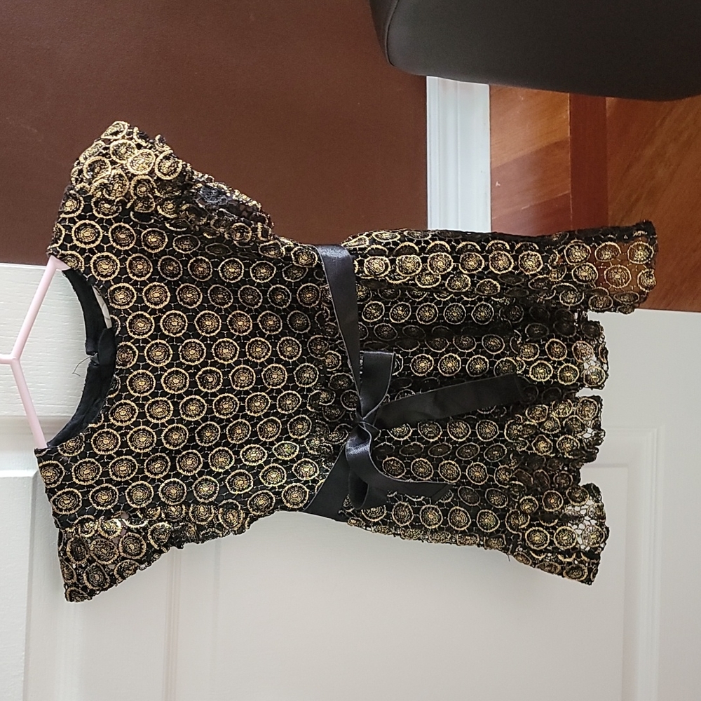 Dress, Peek, 2-3 years, black and gold